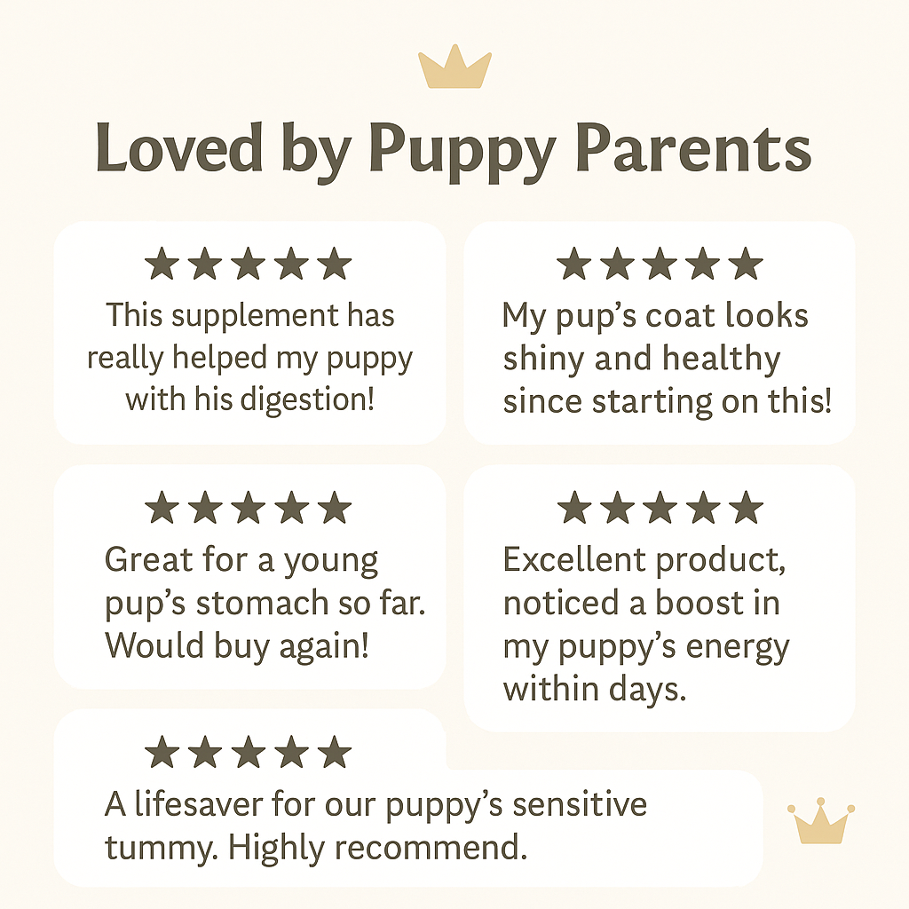 Puppy Poos Probiotics Supplement – Gut Health & Immunity Support for Puppies & Dogs