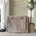 Load image into Gallery viewer, Linen Dog Crate Cover - Oatmeal