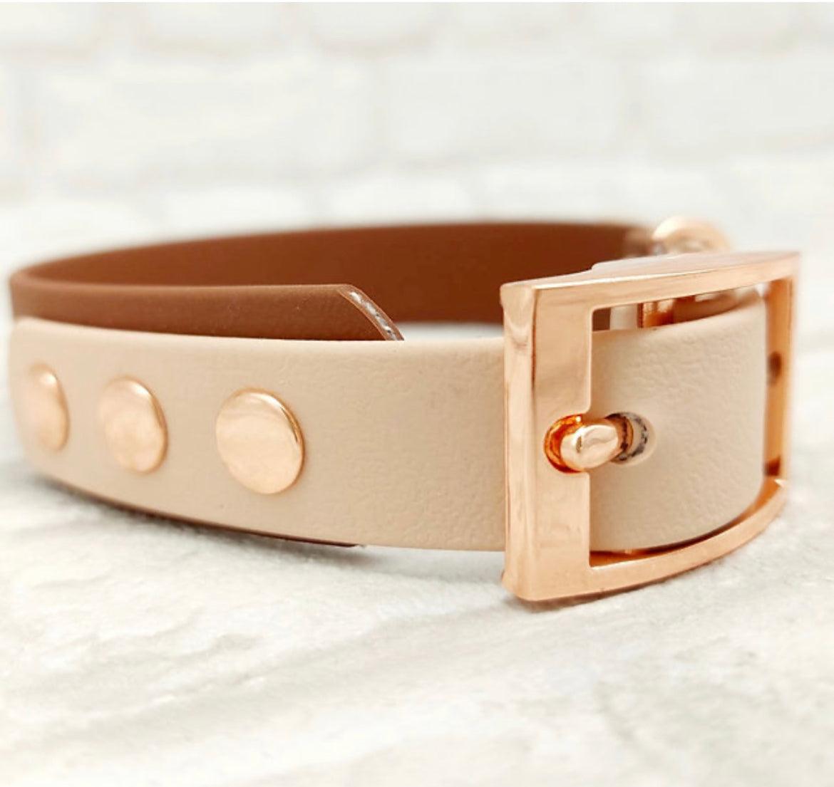 Waterproof BioThane® Dog Collar & Dog Lead Set - Brown and Powder Pearl SMALL, - Posh Poos