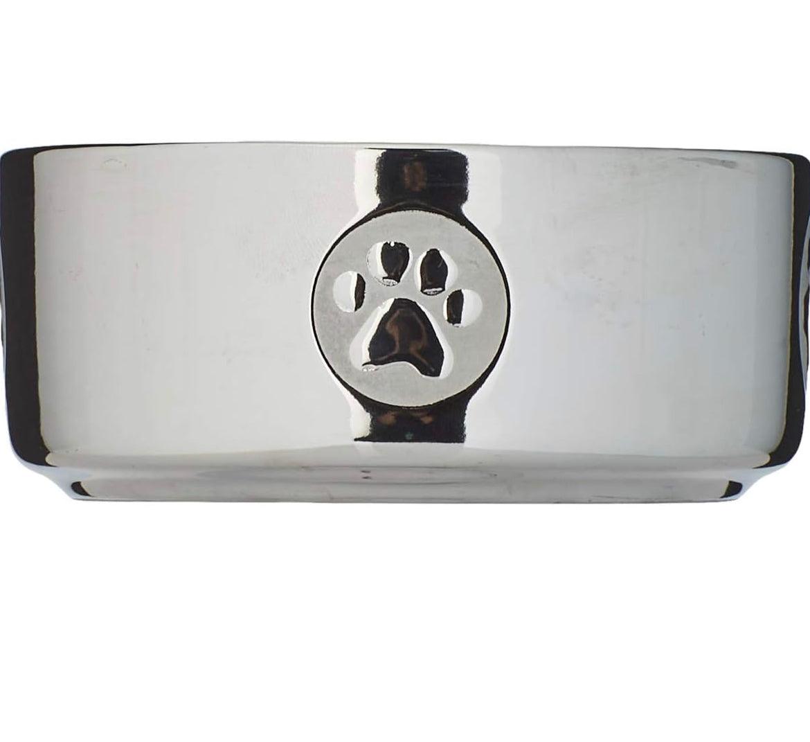 Ceramic Silver Bowl - Posh Poos