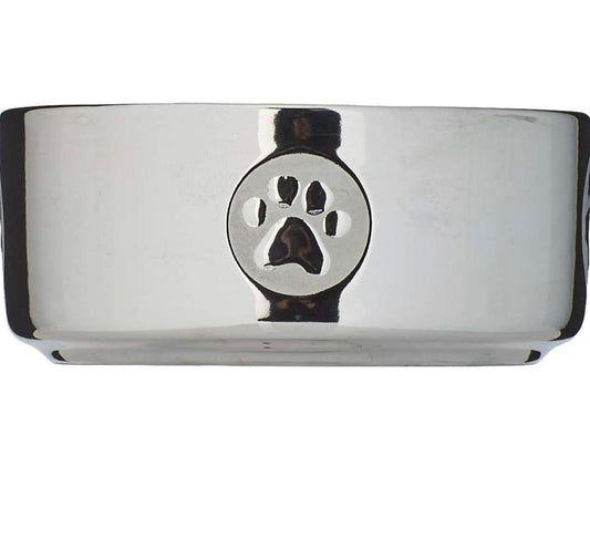 Ceramic Silver Bowl - Posh Poos