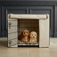 Load image into Gallery viewer, Ivory Monochrome Dog Crate Cover - Ivory