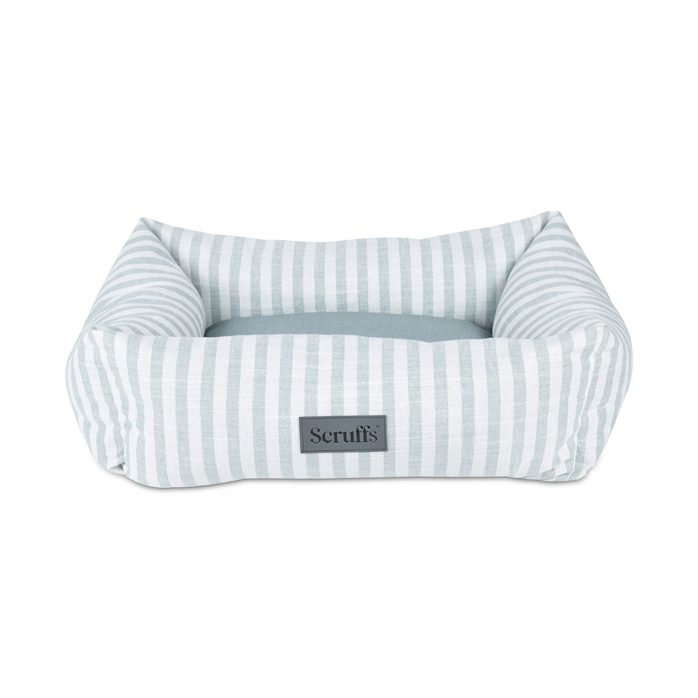 Scruffs Sea Green Stripe Coastal Box Dog Bed for Dogs and Puppies