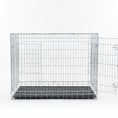 Load image into Gallery viewer, Silver Metal Dog Crate (Double Door)