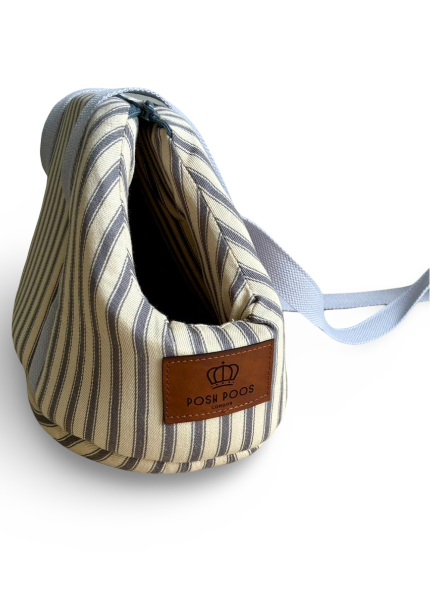 posh poos puppy dog carrier bag - grey