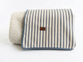 Load image into Gallery viewer, Heritage Stripe Sherpa Backed Blanket - Grey