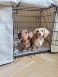 Load image into Gallery viewer, Ivory Monochrome Dog Crate Cover - Ivory
