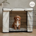Load image into Gallery viewer, Ivory Monochrome Dog Crate Cover - Ivory