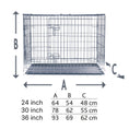 Load image into Gallery viewer, Cozy Silver Dog Crate – 24”, 30” Double Door Metal Crate for Puppies & Small to Medium Dogs