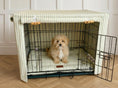Load image into Gallery viewer, Luxury Heritage Stripe Dog Crate Cover -Duck Egg