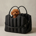 Load image into Gallery viewer, Luxury Quilted Car Seat Dog Carrier Bag – Black