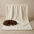 Load image into Gallery viewer, Teddy Fleece Dog Blanket – Ivory | Posh Poos London