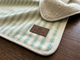 Load image into Gallery viewer, ticking stripe posh poos dog blanket