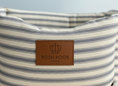 Load image into Gallery viewer, Posh Poos Heritage Stripe Dog Bed - Grey