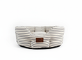 Load image into Gallery viewer, Posh Poos Heritage Stripe Dog Bed - Grey