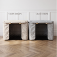 Load image into Gallery viewer, Classic Heritage Stripe Dog Crate Cover -Grey