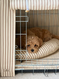 Load image into Gallery viewer, Classic Heritage Stripe Dog Crate Cover - Taupe