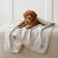 Load image into Gallery viewer, Heritage Stripe Sherpa Backed Blanket - Taupe