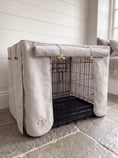 Load image into Gallery viewer, Classic Heritage Stripe Dog Crate Cover - Taupe