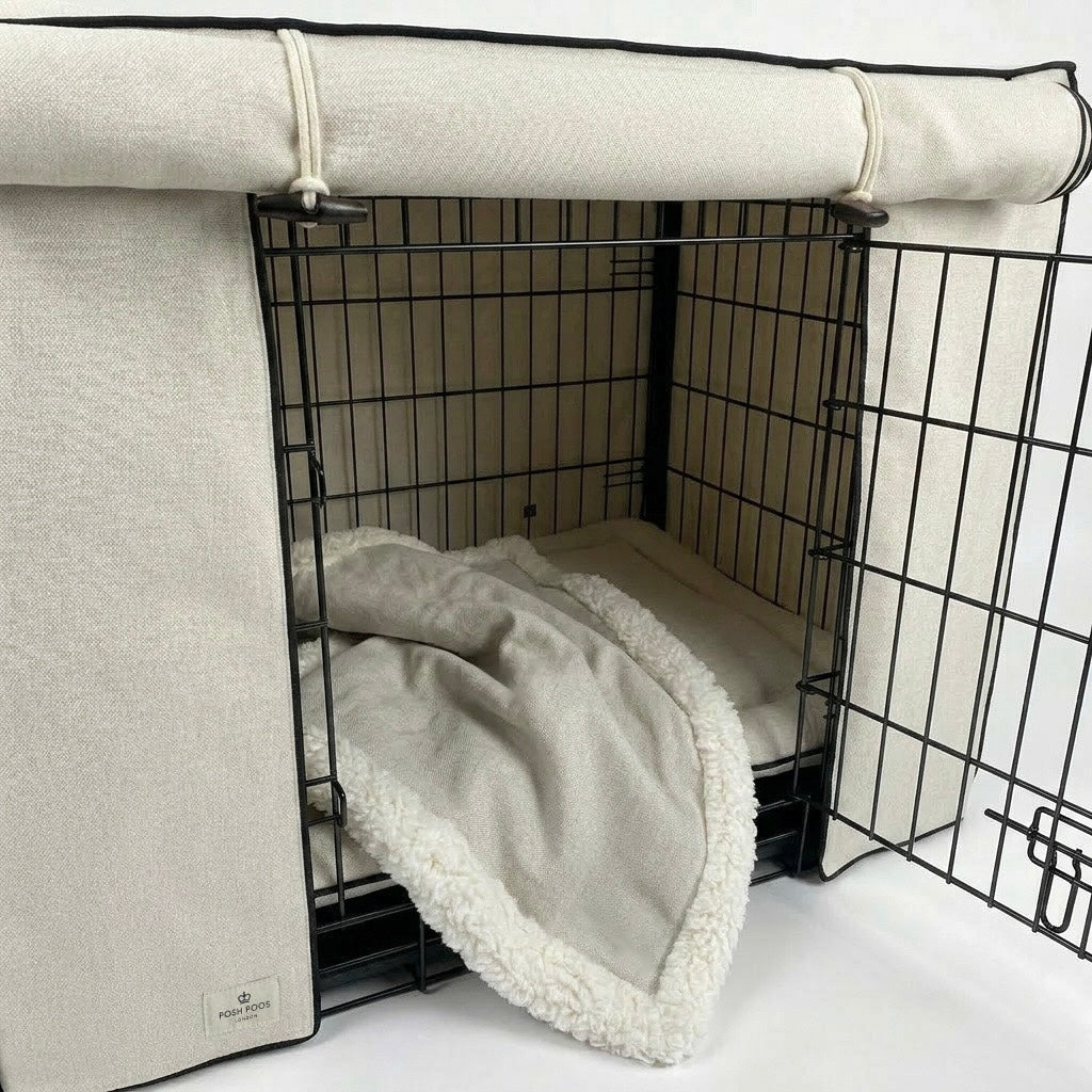 Complete Puppy Crate Set - Ivory Linen (Save £30)
