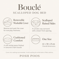 Load image into Gallery viewer, Luxury Bouclé Scalloped Dog Bed – Cream
