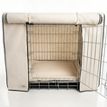 Load image into Gallery viewer, Ivory Monochrome Dog Crate Cover - Ivory
