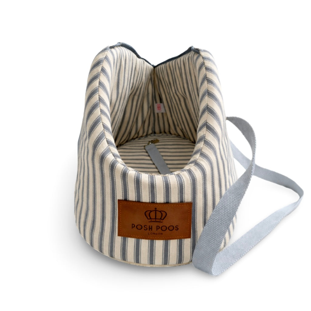 Posh Poos Tiny Dog/Puppy Carrier Bag -Grey