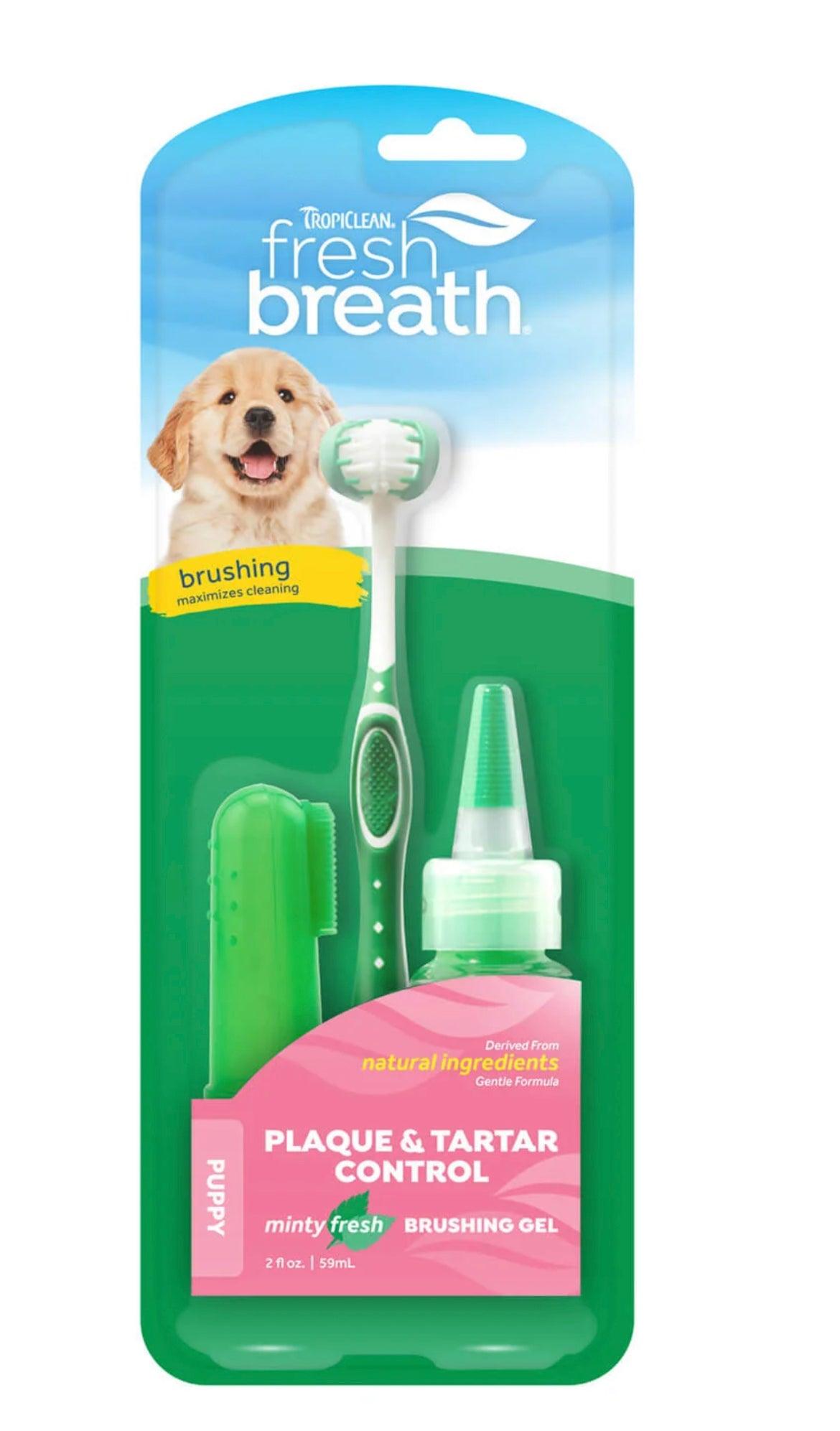 Tropiclean Fresh Breath Oral Care Kit for Puppies Posh Poos