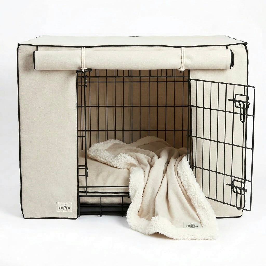 Complete Puppy Crate Set - Ivory Linen (Save £30)