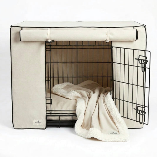 Complete Puppy Crate Set - Ivory Linen (Save £30)