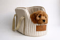 Load image into Gallery viewer, Heritage Stripe Luxury Dog Carrier Bag - Taupe
