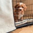Load image into Gallery viewer, Ivory Monochrome Dog Crate Cover - Ivory
