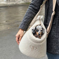 Load image into Gallery viewer, Posh Poos Dog/Puppy Carrier Bag – Boucle - Cream
