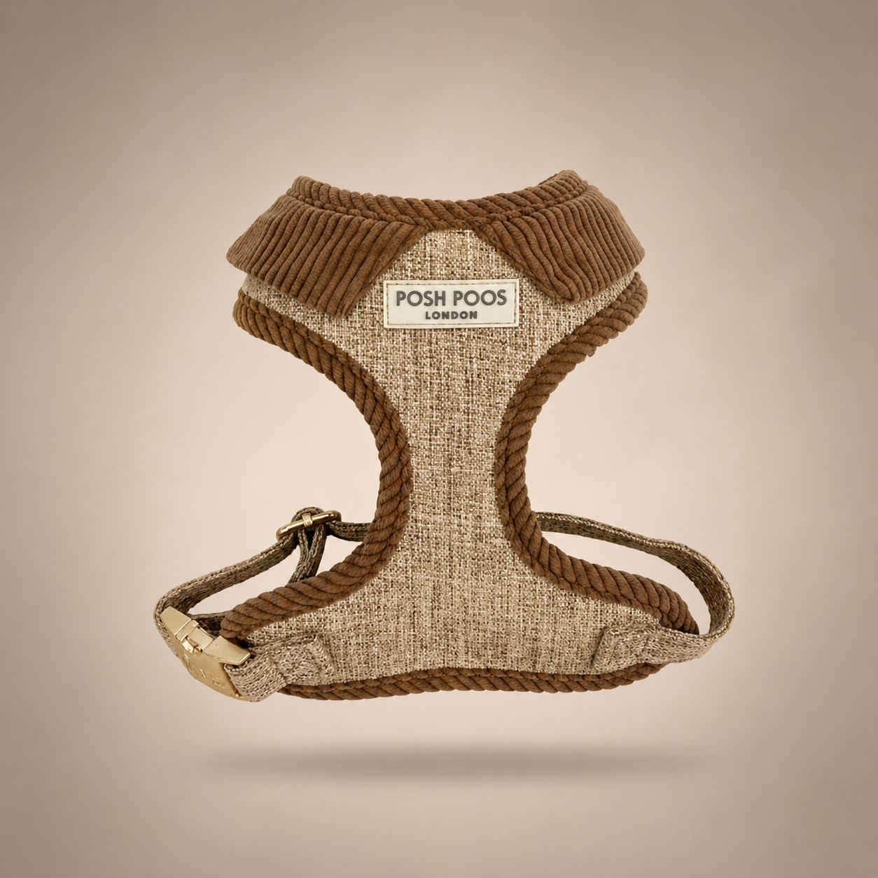Marlow Linen Puppy Harness - Chestnut