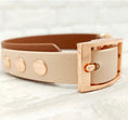 Load image into Gallery viewer, Waterproof BioThane® Dog Collar & Dog Lead Set - Brown and Powder Pearl SMALL, - Posh Poos
