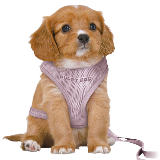 LILAC Soft Puppy Harness With Matching Lead PUPPY SIZE
