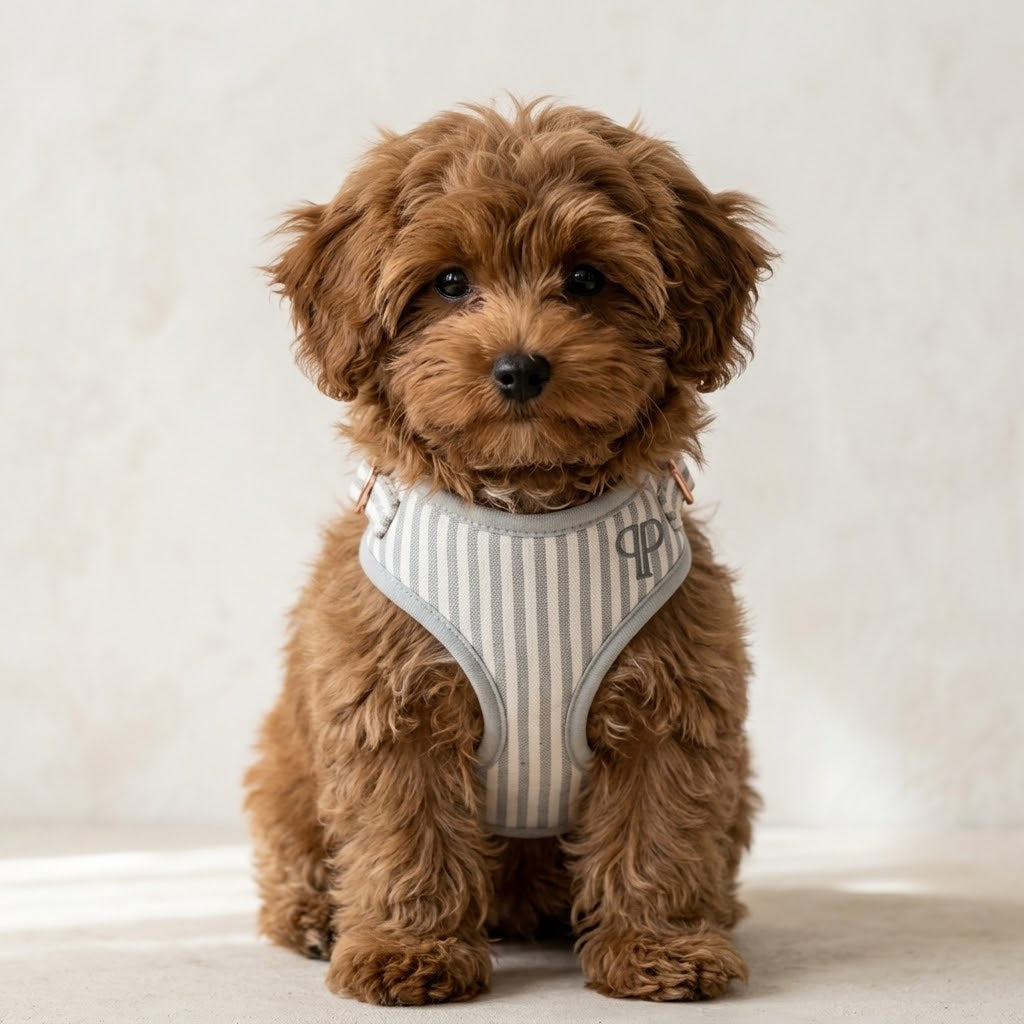 Heritage Stripe Puppy Harness -Grey