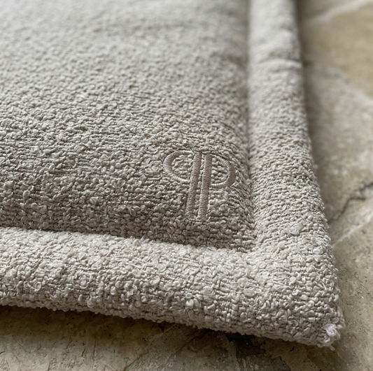 Boucle Luxury Dog Crate Mattress Bed - Stone