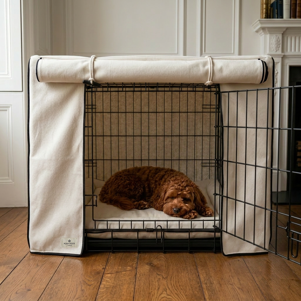Complete Puppy Crate Set - Ivory Linen (Save £30)