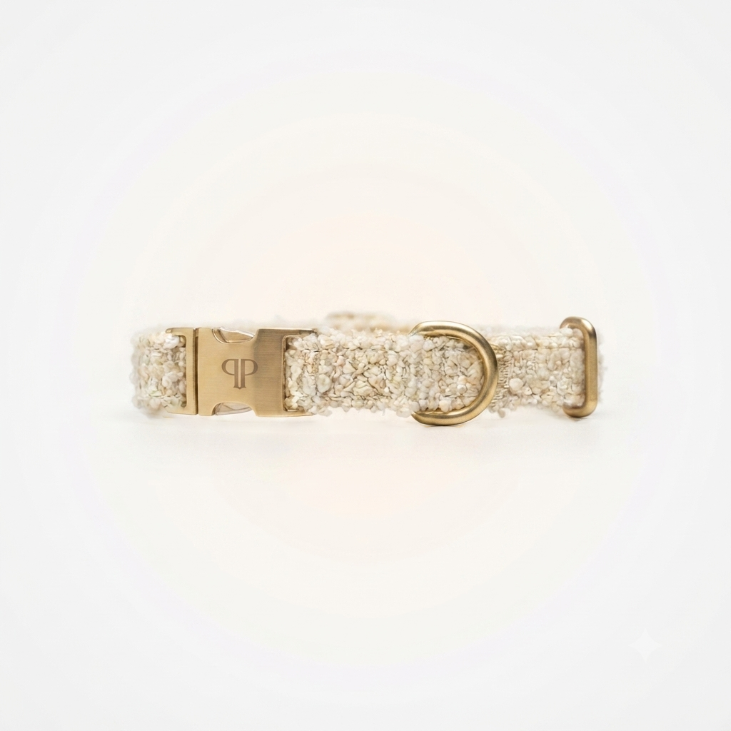 Boucle Puppy Collar - Cream