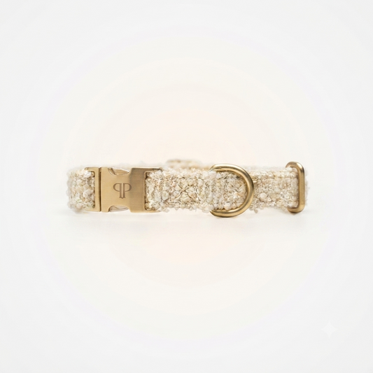 Boucle Puppy Collar - Cream