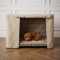 Load image into Gallery viewer, Linen Dog Crate Cover - Oatmeal
