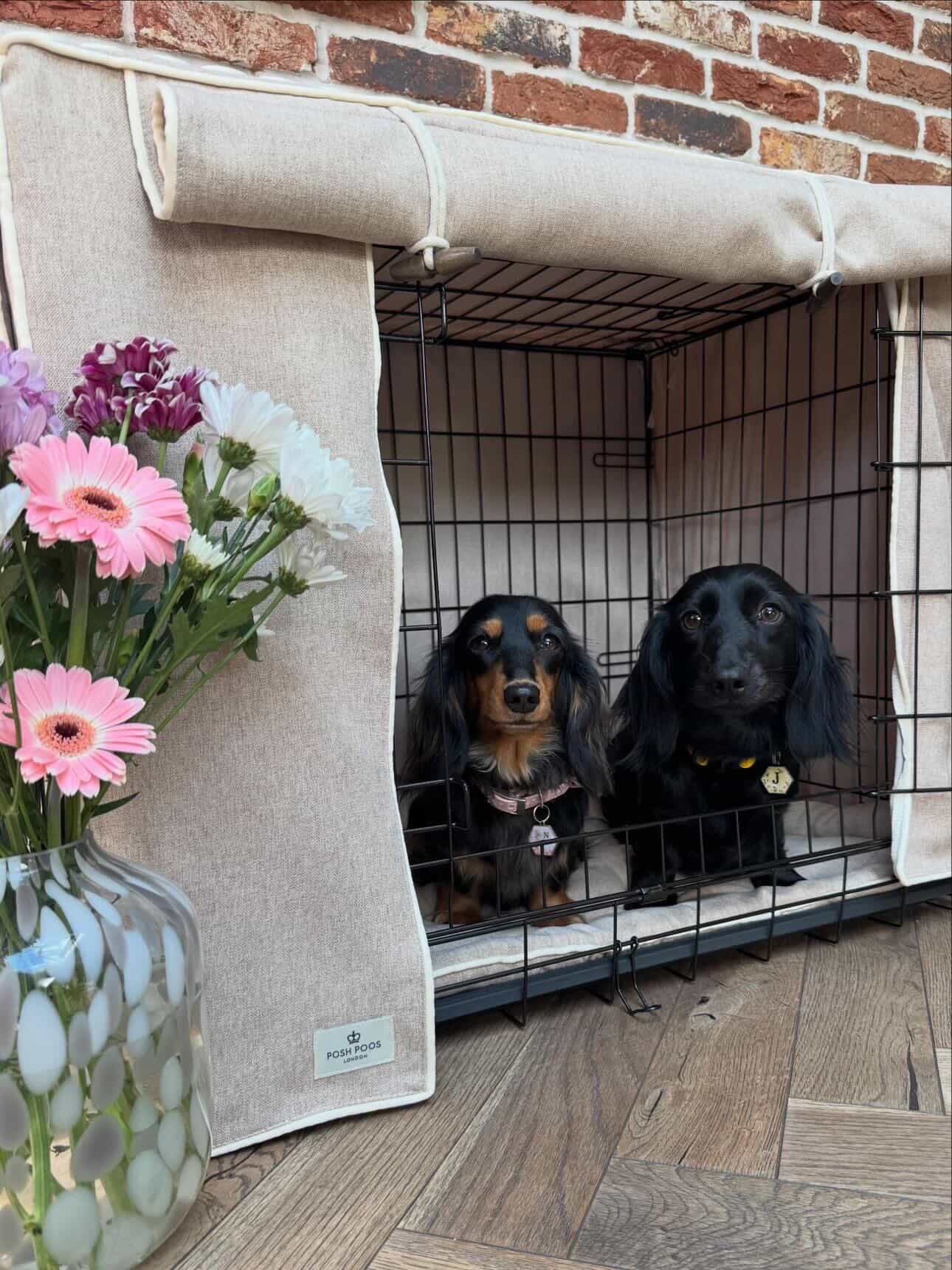 Complete Puppy Crate Set - Oatmeal Linen (Save £30)