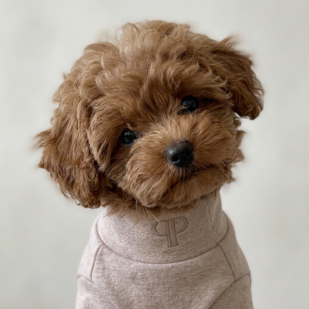 The Monogram Puppy T-Shirt — Soft Taupe