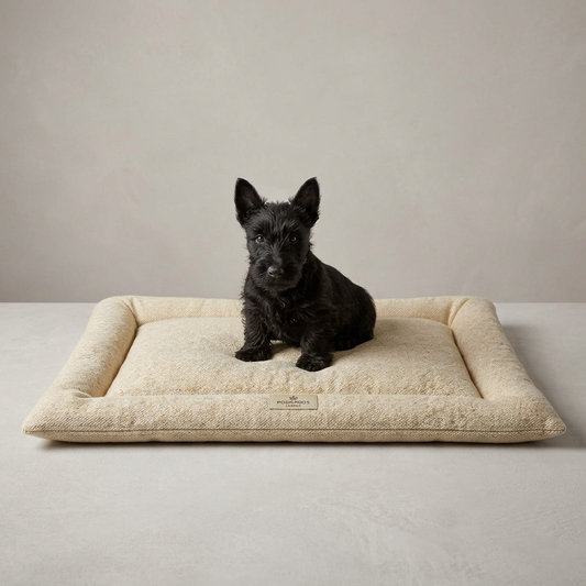 Highland Tweed Dog Crate Mattress Bed - Natural