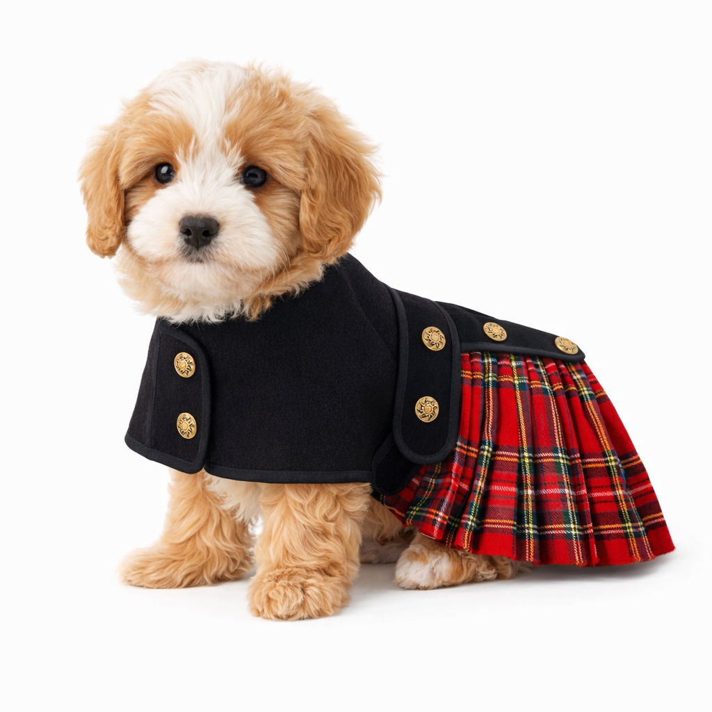 Tartan Kilt Puppy Coat XS