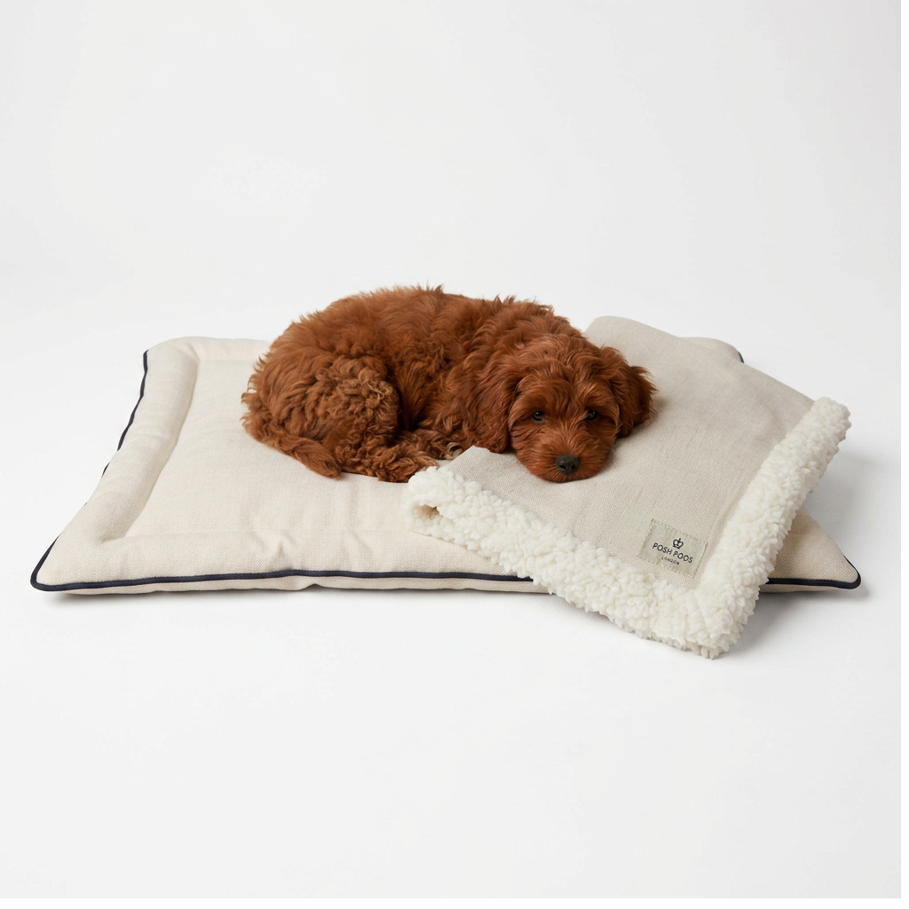 Complete Puppy Crate Set - Ivory Linen (Save £30)