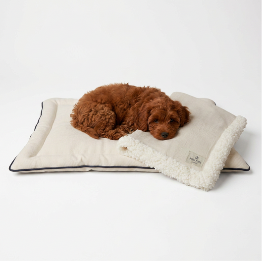 Complete Puppy Crate Set - Ivory Linen (Save £30)