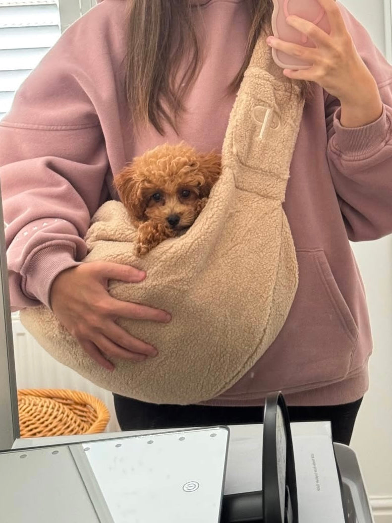 New Puppy Starter Set – Teddy Sling Carrier & Blanket | Posh Poos London