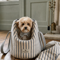 Load image into Gallery viewer, Posh Poos  Heritage Stripe Dog Carrier Bag -Grey
